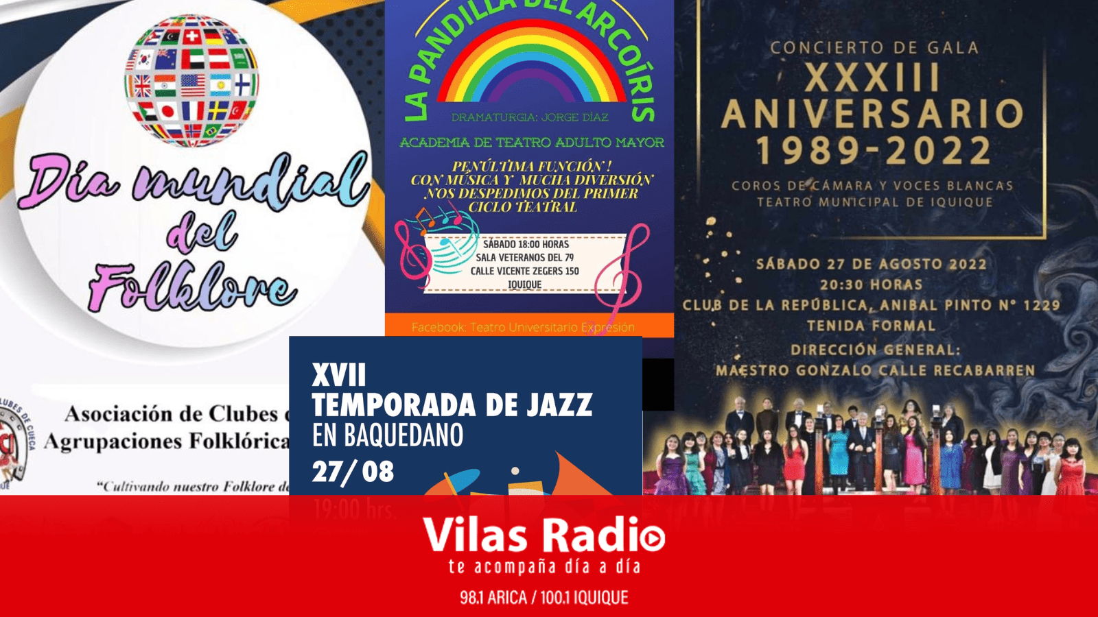 PANORAMAS PARA EL SÁBADO 27 EN IQUIQUE Vilas Radio